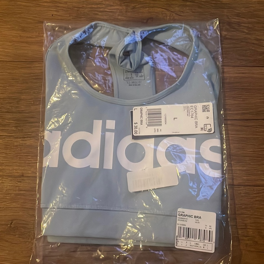 Adidas Linear Racerback Sports Bra - Picture 2 of 4